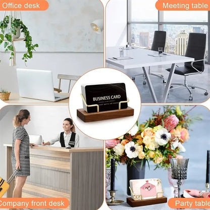 Wooden business card display
