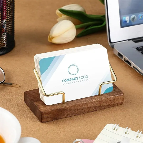 Wooden business card display