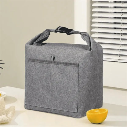 Large Foldable Durable Roll-top Insulated Lunch Tote Bag