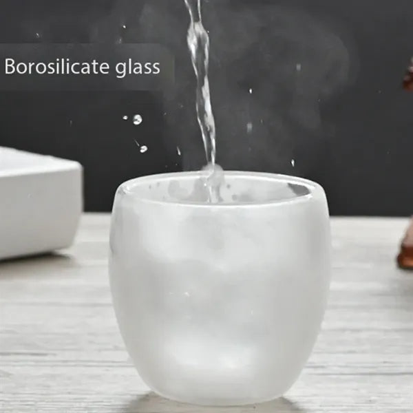 Insulated Double Wall Tumblers Glass Espresso Mugs Cups
