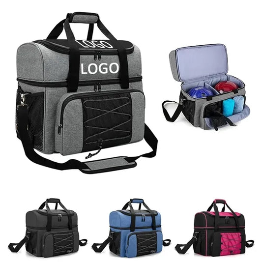 MOQ10PCS Bowling Bag for 2 Balls & Shoes with Padded Divider