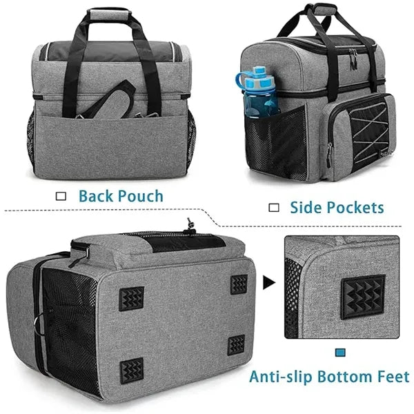 MOQ10PCS Bowling Bag for 2 Balls & Shoes with Padded Divider