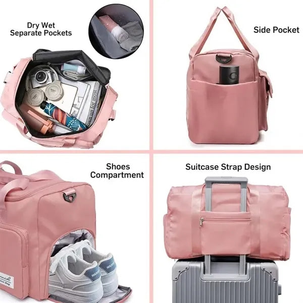 Sport Duffel Bag with Shoes Compartment