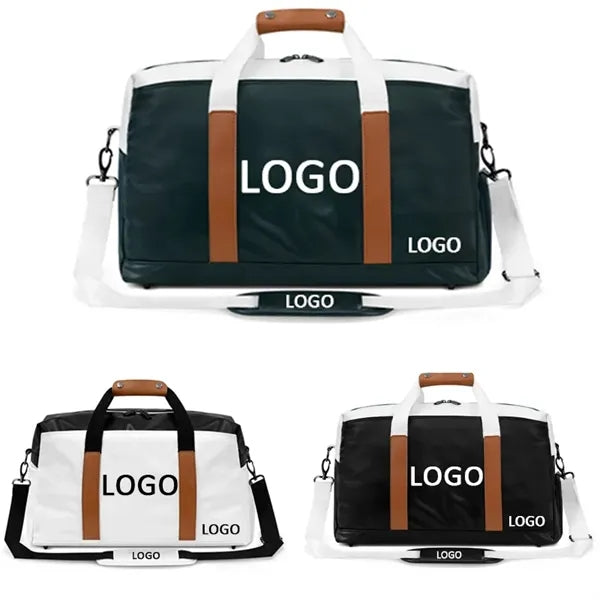 19'' Pu Leather Sports Gym Duffle With Shoe Compartment