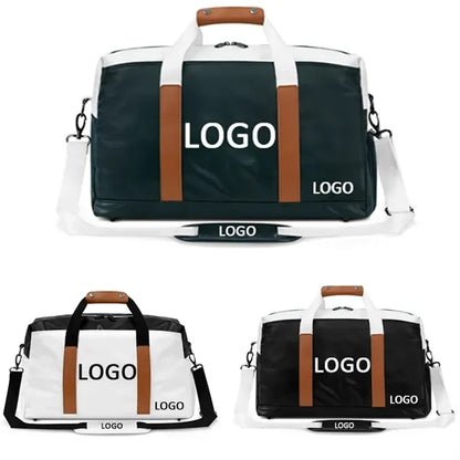 19'' Pu Leather Sports Gym Duffle With Shoe Compartment