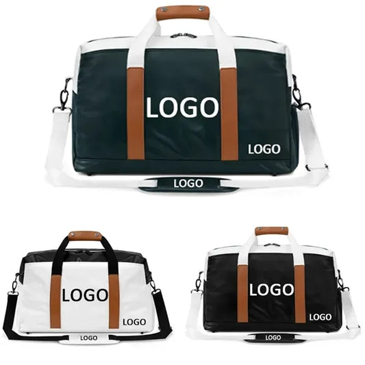 19'' Pu Leather Sports Gym Duffle With Shoe Compartment