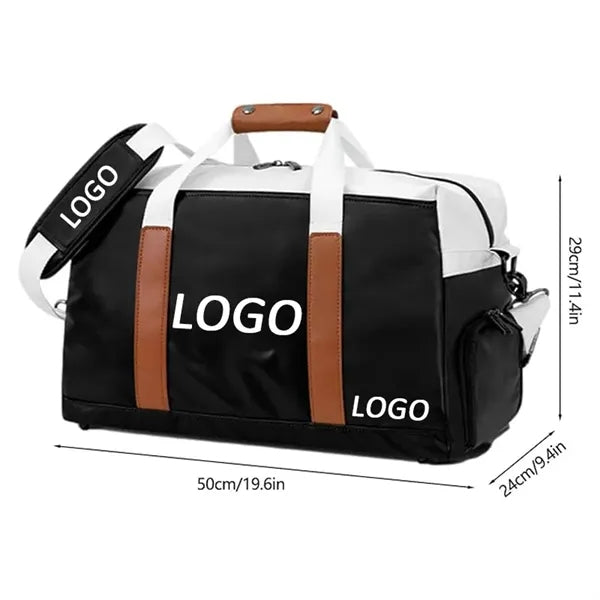 19'' Pu Leather Sports Gym Duffle With Shoe Compartment
