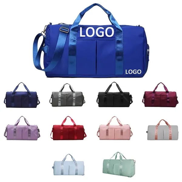 MOQ20PCS Nylon Duffel Waterproof Bag With Shoe Compartment