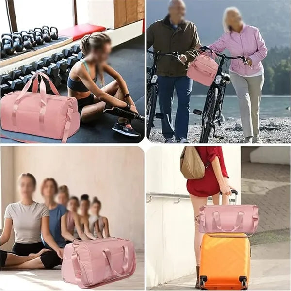 MOQ20PCS Nylon Duffel Waterproof Bag With Shoe Compartment
