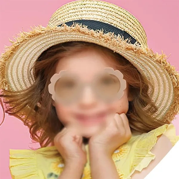 Baby teen boys girls cute round flower kids sunglasses