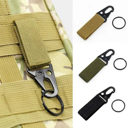 Tactical Gear Clip Nylon Key Ring Holder Belt