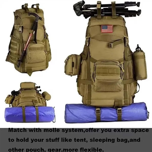 50L Tactical Hiking Backpack
