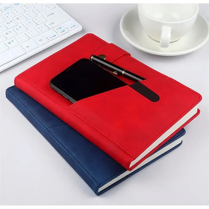 A5 Thick Lined Notebook Journal with Elastic Front Pocket