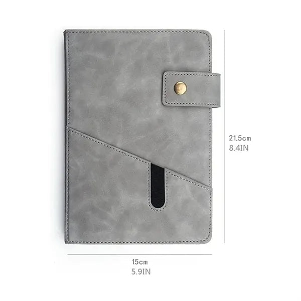 A5 Thick Lined Notebook Journal with Elastic Front Pocket