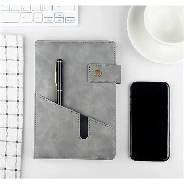 A5 Thick Lined Notebook Journal with Elastic Front Pocket
