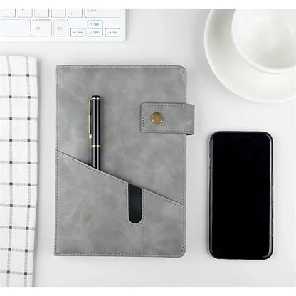 A5 Thick Lined Notebook Journal with Elastic Front Pocket