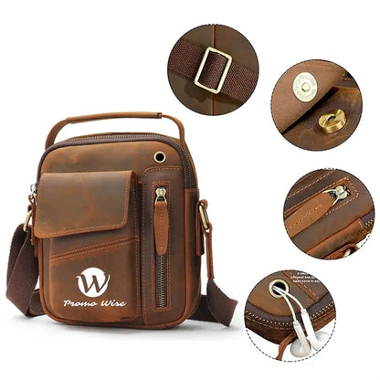 Small Vintage Genuine Leather Crossbody Bag