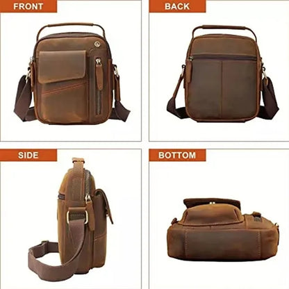 Small Vintage Genuine Leather Crossbody Bag