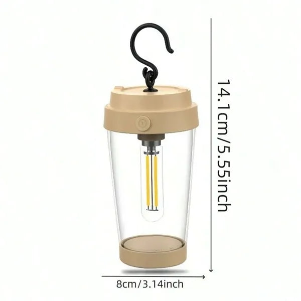 LED Cup Shape Camping Lantern Decorative Lamp with Hook
