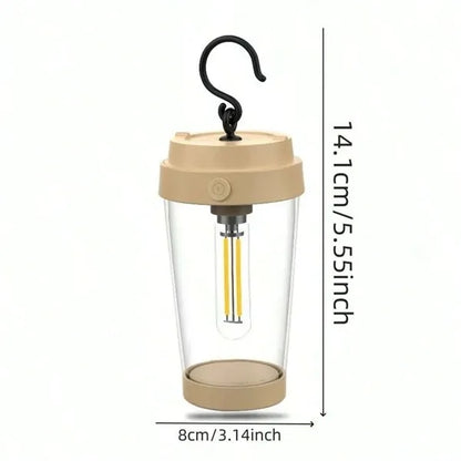 LED Cup Shape Camping Lantern Decorative Lamp with Hook