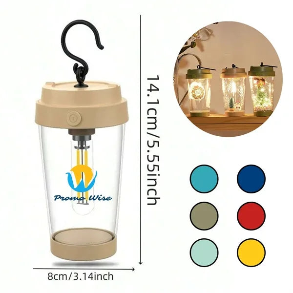 LED Cup Shape Camping Lantern Decorative Lamp with Hook