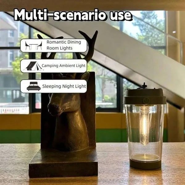 LED Cup Shape Camping Lantern Decorative Lamp with Hook