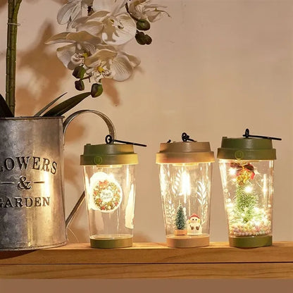 LED Cup Shape Camping Lantern Decorative Lamp with Hook