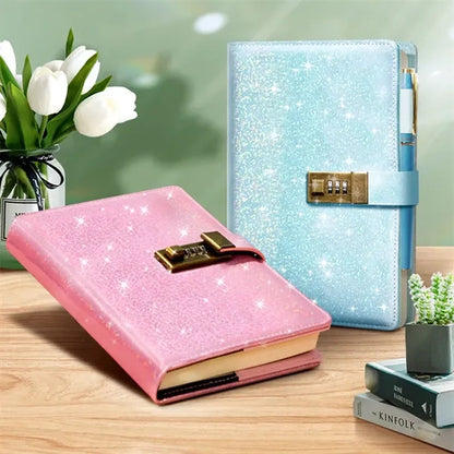 A5 Digital Password Notebook with Combination Lock Card Slot