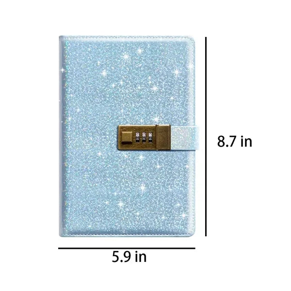 A5 Digital Password Notebook with Combination Lock Card Slot