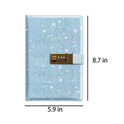 A5 Digital Password Notebook with Combination Lock Card Slot