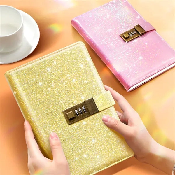 A5 Digital Password Notebook with Combination Lock Card Slot