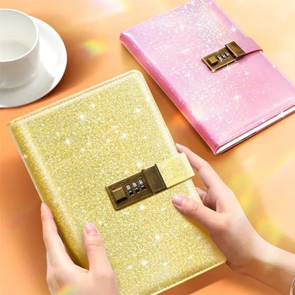 A5 Digital Password Notebook with Combination Lock Card Slot