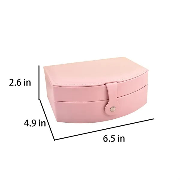 Portable Multi-slot Jewelry Box with Mirror Removable Drawer