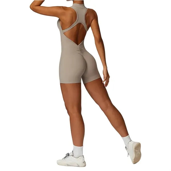 Women One-piece Yoga Fitness Suit Sleeveless