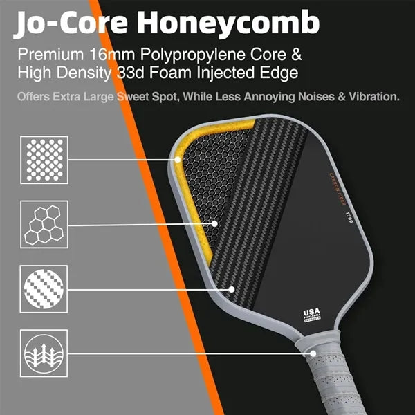 T700 Raw Carbon Fiber Pickleball Paddle Set