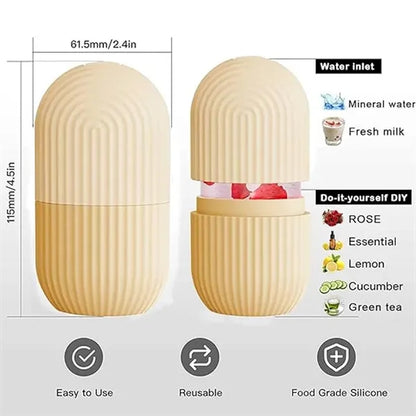 Premium Silicon Leakproof Ice Roller Face Massager