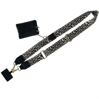 Crossbody Phone Strap Lanyard with Zippered Pouch