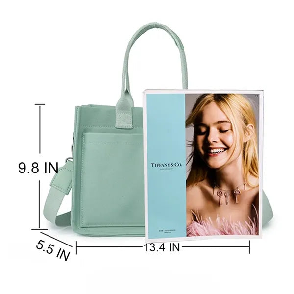 Large Canvas Tote Handbag Crossbody Bag with Multi-pocket