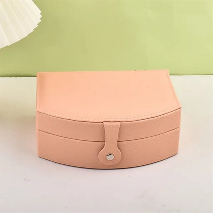 Portable Multi-slot Jewelry Box with Mirror Removable Drawer