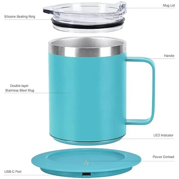 Self-heating Double-Layer Stainless Steel Mug Set