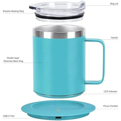 Self-heating Double-Layer Stainless Steel Mug Set