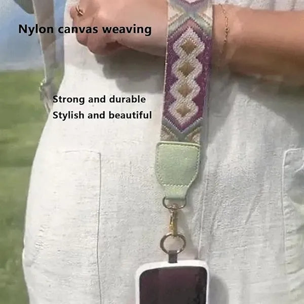 Crossbody Phone Strap Lanyard with Zippered Pouch