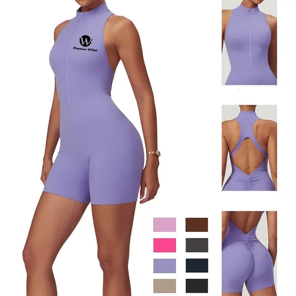 Women One-piece Yoga Fitness Suit Sleeveless