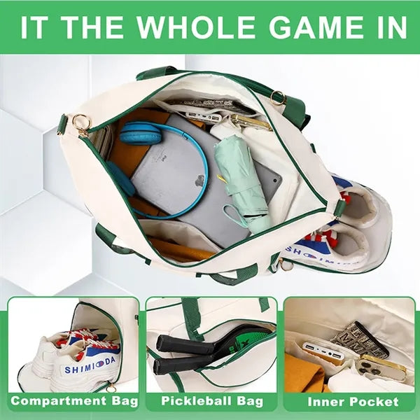 Sports Duffle Shoulder Bag for Gym Pickleball