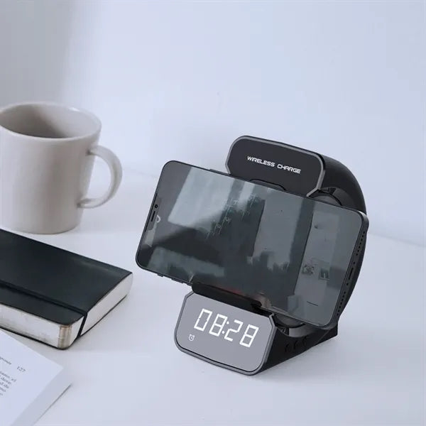 Bluetooth Speaker Wireless Charger Bedside Alarm Clock