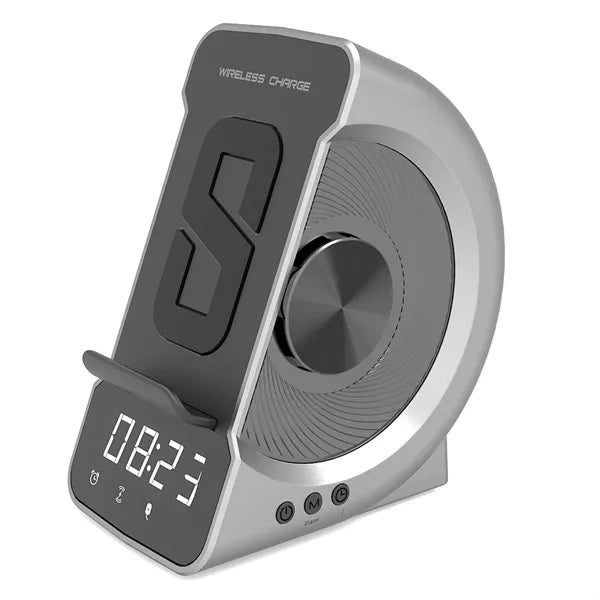Bluetooth Speaker Wireless Charger Bedside Alarm Clock
