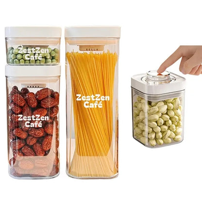Airtight Storage Container with Push-Button Lid