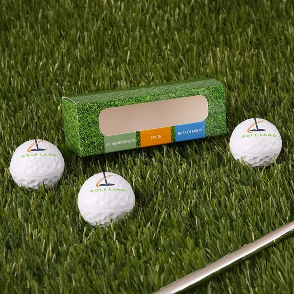 3 Pack Golf Ball Lip Moisturizer, Mints & SPF15 Lip Moisturi