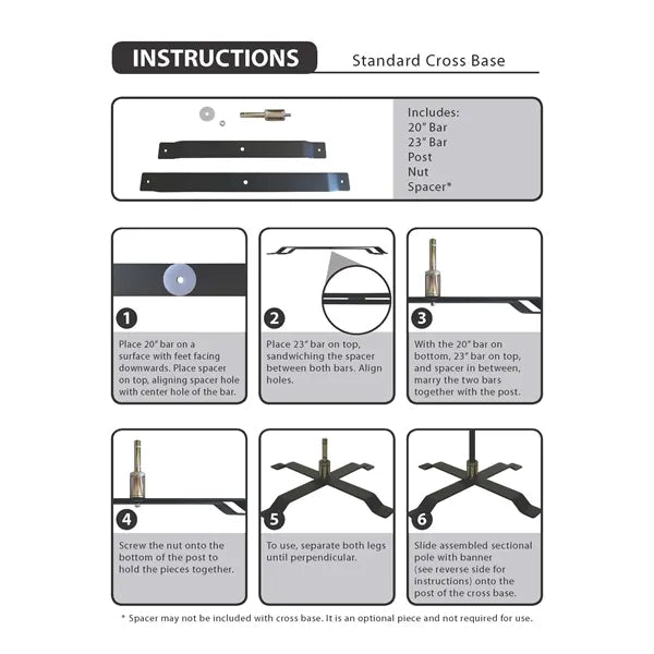 6' Portable Single Reverse Teardrop Kit with Cross Base