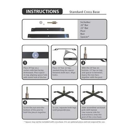 10' Portable Single Reverse Teardrop Kit with Cross Base